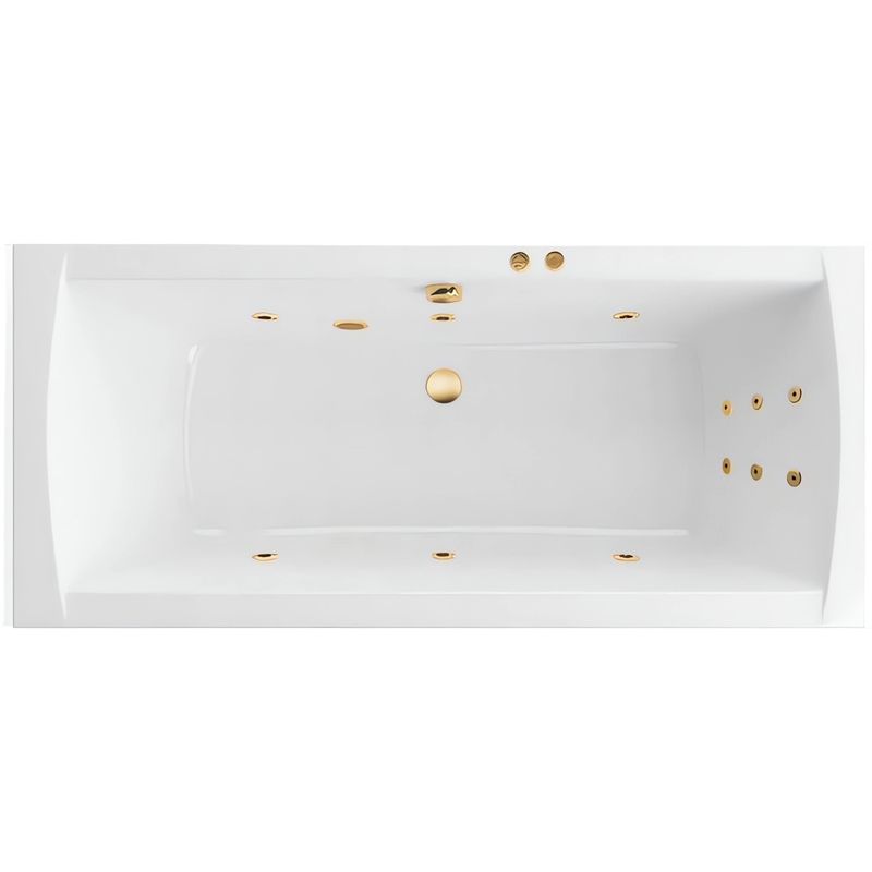 Ванна гидромассажная Excellent Aquaria Lux Line WAEX.AQU18.LINE.GL 180x80 (золото), на каркасе, со сливом-переливом
