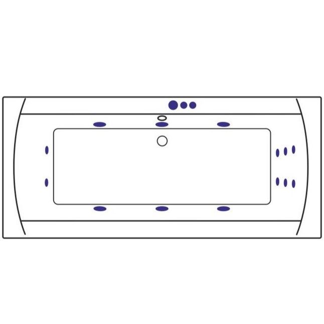 Ванна гидромассажная Excellent Aquaria Lux Slim Smart WAEX.AQU18S.SMART.BR 180x80 (бронза), на каркасе, со сливом-переливом