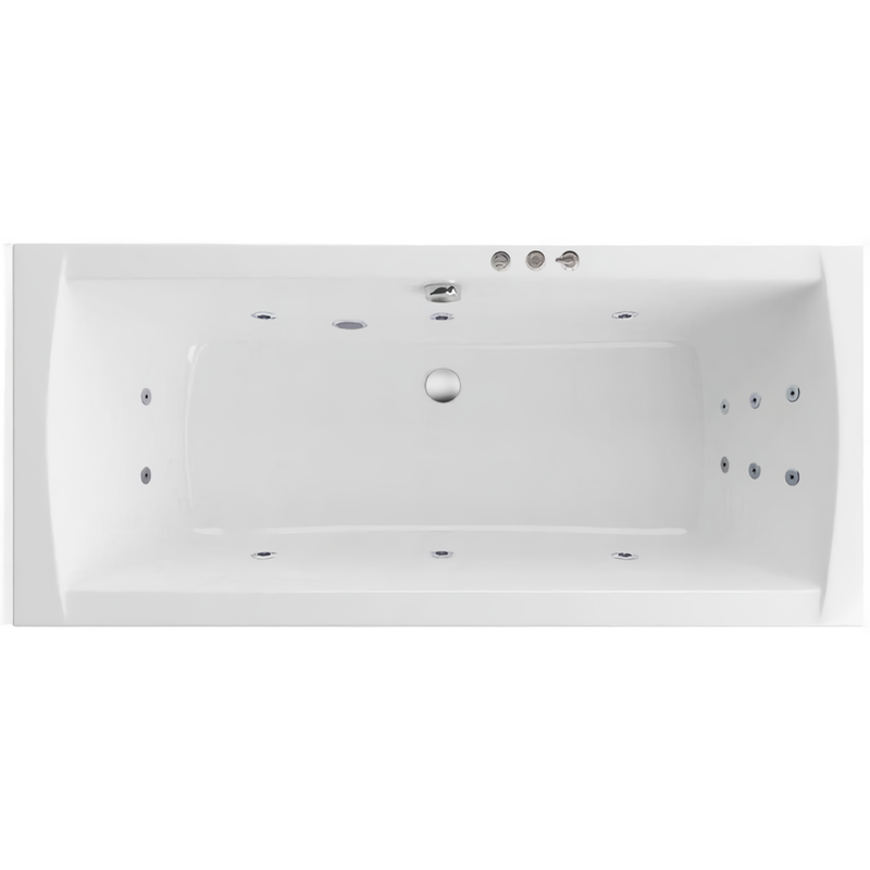 Ванна гидромассажная Excellent Aquaria Lux Smart WAEX.AQU18.SMART.CR 180x80 (хром), на каркасе, со сливом-переливом