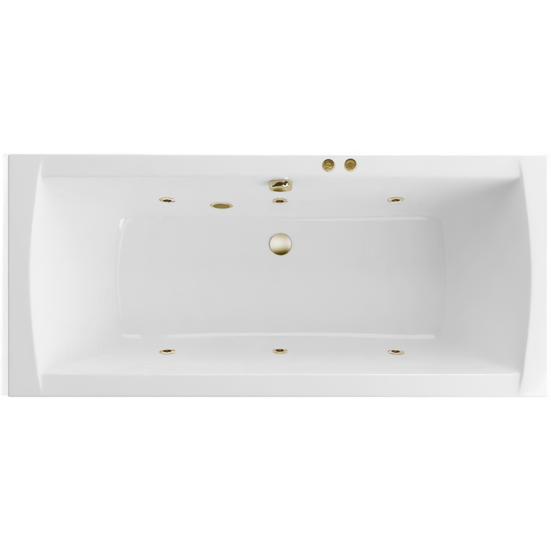 Ванна гидромассажная Excellent Aquaria Lux Soft WAEX.AQU18.SOFT.BR 180x80 (бронза), на каркасе, со сливом-переливом