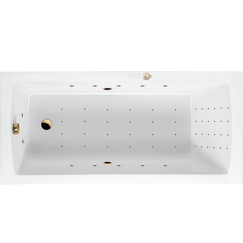 Ванна гидромассажная Excellent Aquaria Nano WAEX.AQU17.NANO.GL 170x75 (золото), на каркасе, со сливом-переливом