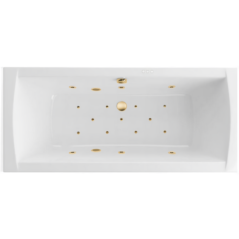 Ванна гидромассажная Excellent Aquaria Lux Relax WAEX.AQU18.RELAX.GL 180x80 (золото), на каркасе, со сливом-переливом