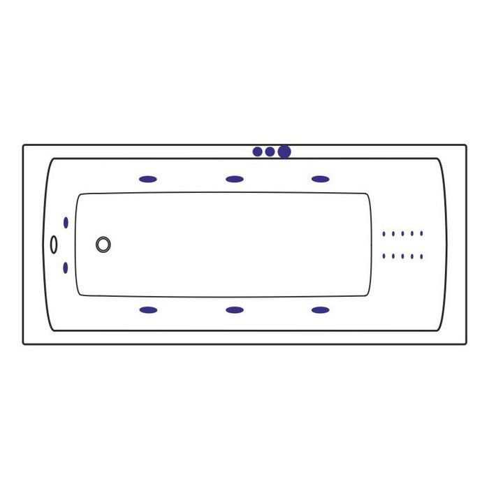 Ванна гидромассажная Excellent Aquaria Smart Nano WAEX.AQU14.SMARTNANO.GL 140x70 (золото), на каркасе, со сливом-переливом