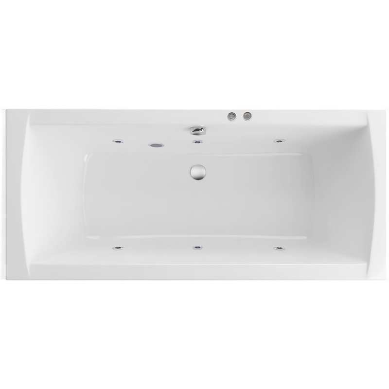 Ванна гидромассажная Excellent Aquaria Lux Soft WAEX.AQU18.SOFT.CR 180x80 (хром), на каркасе, со сливом-переливом