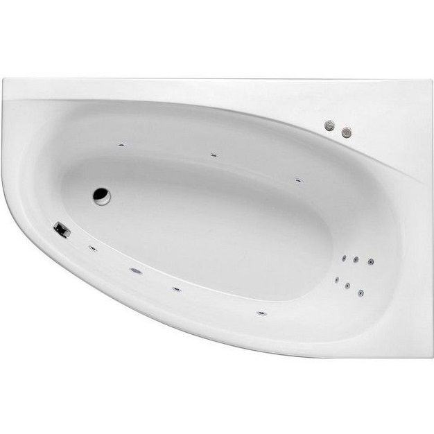 Ванна гидромассажная Excellent Kameleon LINE WAEX.KMP17.LINE.CR 170x110 (белый глянцевый, хром), каркас, слив-перелив, правая