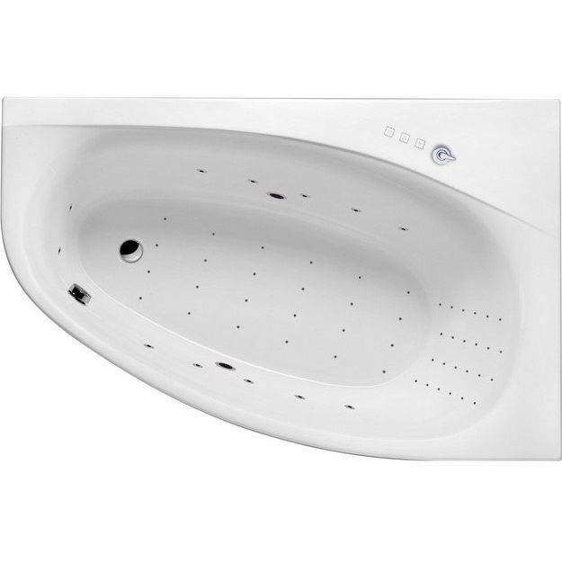 Ванна гидромассажная Excellent Kameleon NANO WAEX.KMP17.NANO.CR 170x110 (белый глянцевый, хром), каркас, слив-перелив, правая