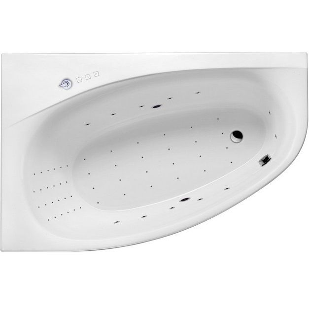 Ванна гидромассажная Excellent Kameleon NANO WAEX.KML17.NANO.CR 170x110 (белый глянцевый, хром), каркас, слив-перелив, левая