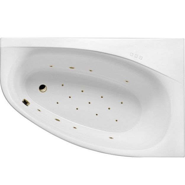 Ванна гидромассажная Excellent Kameleon RELAX WAEX.KMP17.RELAX.BR 170x110 (белый глянцевый, бронза), каркас, слив- перелив, правая