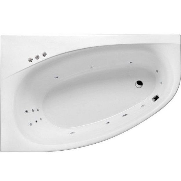 Ванна гидромассажная Excellent Kameleon SMART WAEX.KML17.SMART.CR 170x110 (белый глянцевый, хром), каркас, слив-перелив, левая