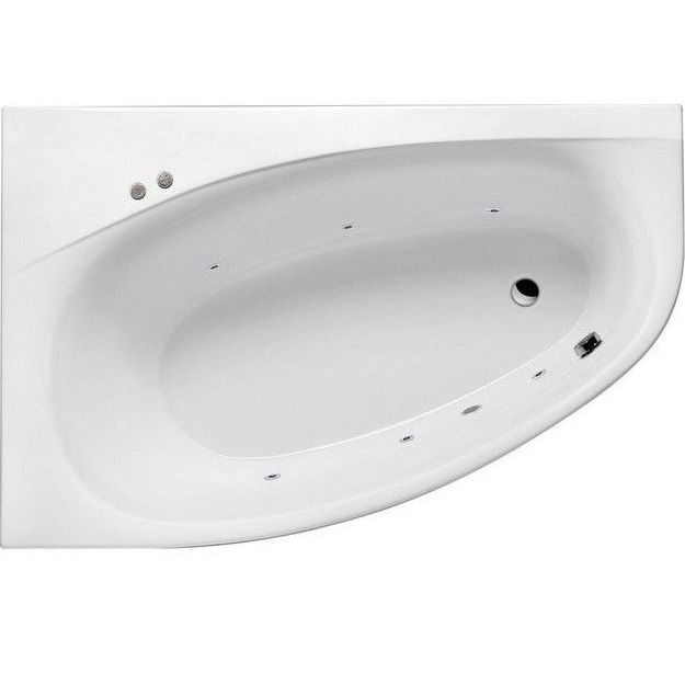 Ванна гидромассажная Excellent Kameleon SOFT WAEX.KML17.SOFT.CR 170x110 (белый глянцевый, хром), каркас, слив-перелив, левая