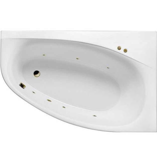 Ванна гидромассажная Excellent Kameleon SOFT WAEX.KMP17.SOFT.BR 170x110 (белый глянцевый, бронза), каркас, слив-перелив, правая