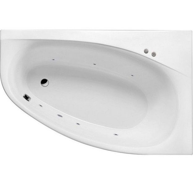 Ванна гидромассажная Excellent Kameleon SOFT WAEX.KMP17.SOFT.CR 170x110 (белый глянцевый, хром), каркас, слив-перелив, правая