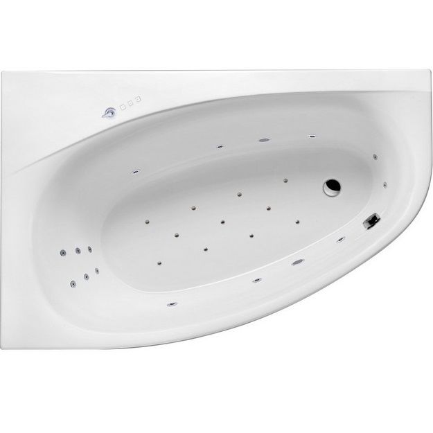 Ванна гидромассажная Excellent Kameleon ULTRA WAEX.KML17.ULTRA.CR 170x110 (белый глянцевый, хром), каркас, слив-перелив, левая