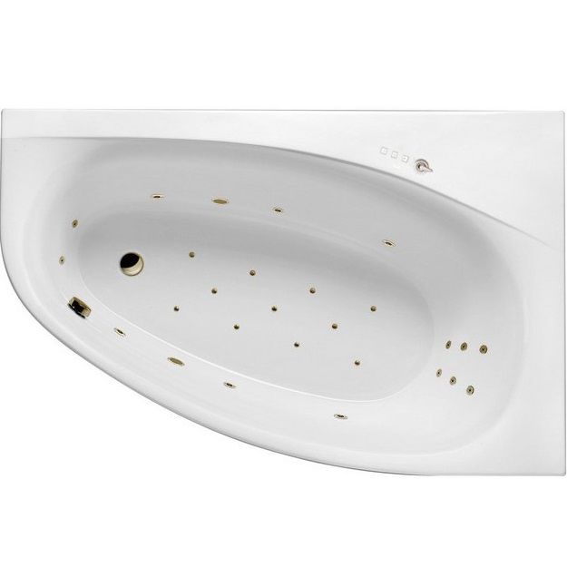 Ванна гидромассажная Excellent Kameleon ULTRA WAEX.KMP17.ULTRA.BR 170x110 (белый глянцевый, бронза), каркас, слив-перелив, правая
