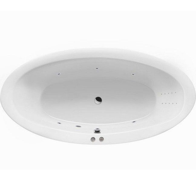 Ванна гидромассажная Excellent Lumina LINE NANO WAEX.LUM19.LINENANO.CR 190x95 (белый глянцевый, хром), каркас, слив-перелив