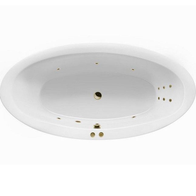 Ванна гидромассажная Excellent Lumina LINE WAEX.LUM19.LINE.BR 190x95 (белый глянцевый, бронза), каркас, слив-перелив