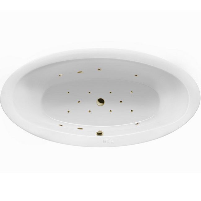 Ванна гидромассажная Excellent Lumina RELAX WAEX.LUM19.RELAX.BR 190x95 (белый глянцевый, бронза), каркас, слив-перелив