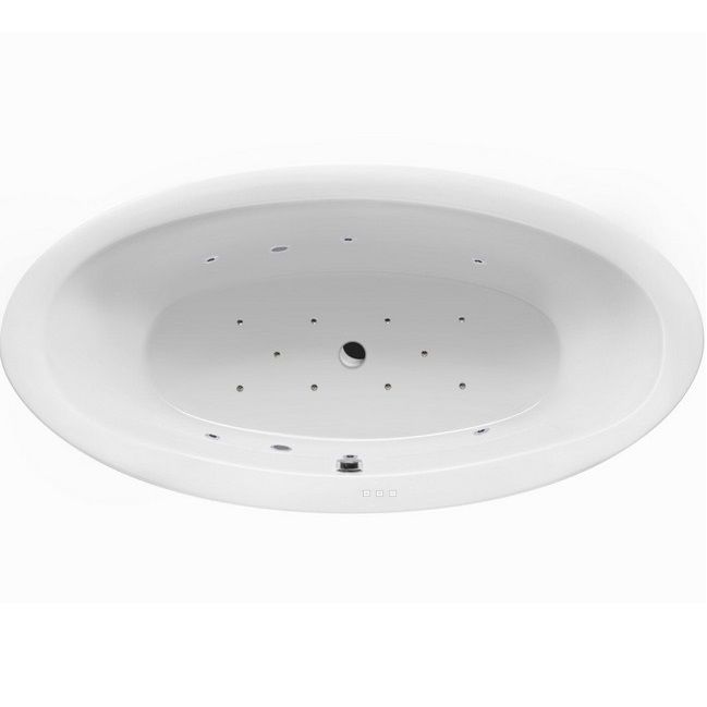 Ванна гидромассажная Excellent Lumina RELAX WAEX.LUM19.RELAX.CR 190x95 (белый глянцевый, хром), каркас, слив-перелив