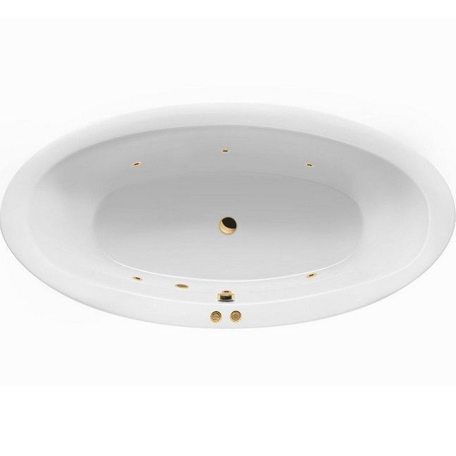 Ванна гидромассажная Excellent Lumina SOFT WAEX.LUM19.SOFT.GL 190x95 (белый глянцевый, золотой), каркас, слив-перелив