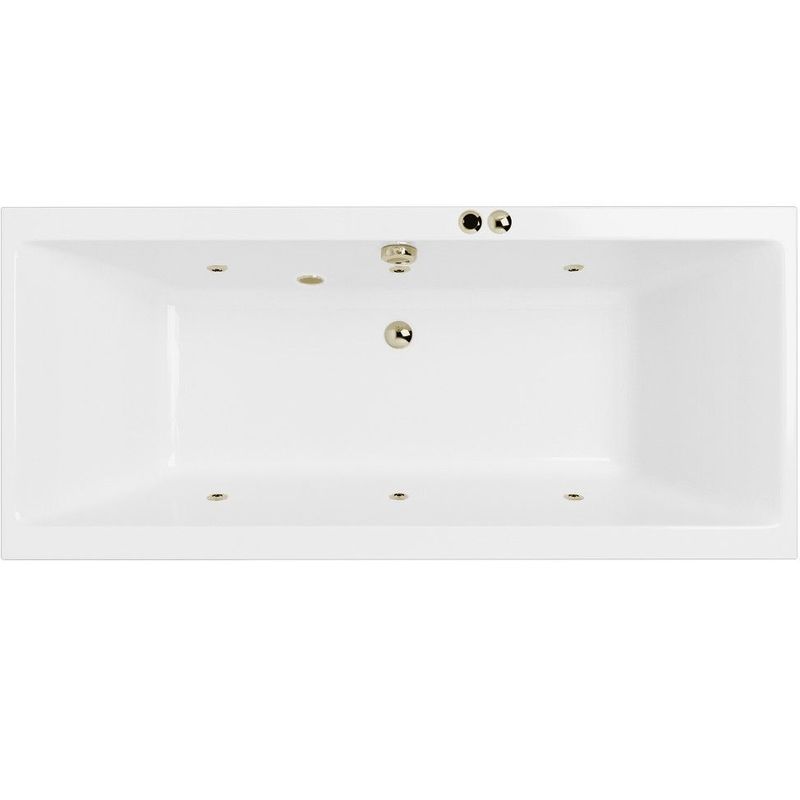 Ванна гидромассажная Excellent Pryzmat Slim SOFT WAEX.PRY17S.SOFT.BR 170x75 (белый глянцевый, бронза), каркас, слив-перелив