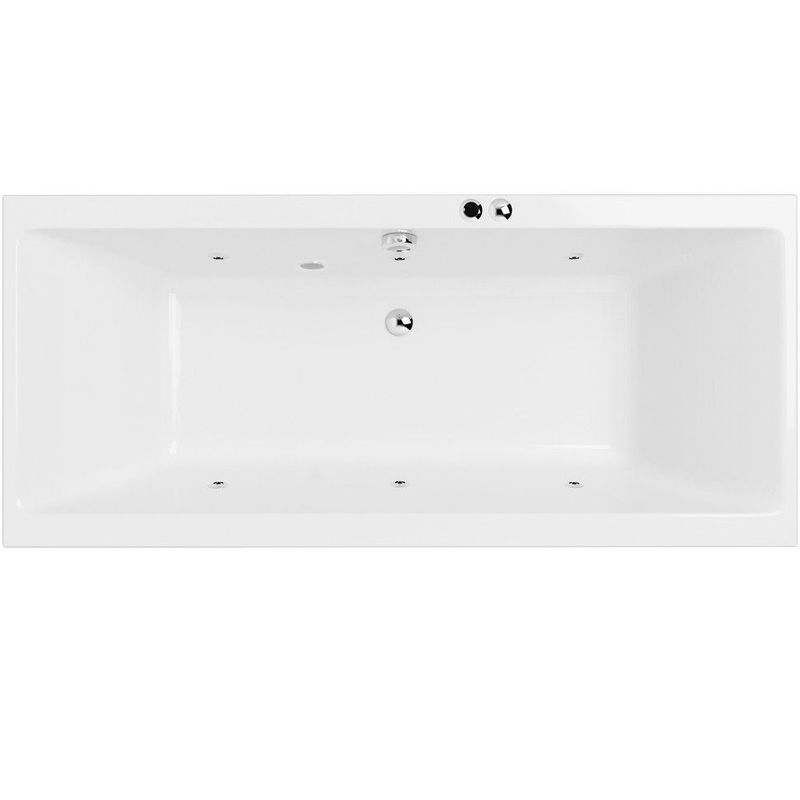 Ванна гидромассажная Excellent Pryzmat Slim SOFT WAEX.PRY17S.SOFT.CR 170x75 (белый глянцевый, хром), каркас, слив-перелив