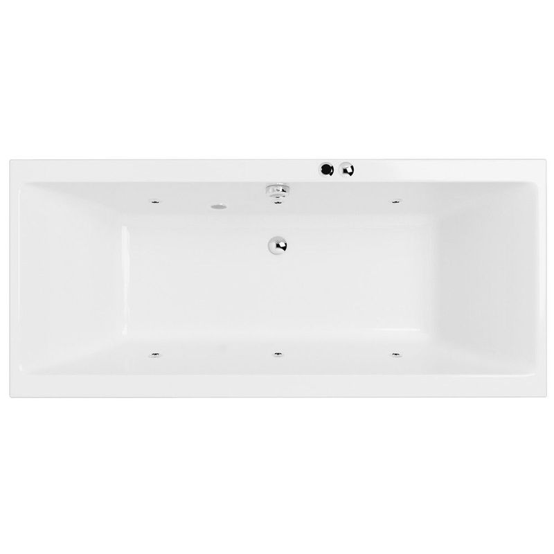Ванна гидромассажная Excellent Pryzmat Slim SOFT WAEX.PRY18S.SOFT.CR 180x80 (белый глянцевый, хром), каркас, слив-перелив