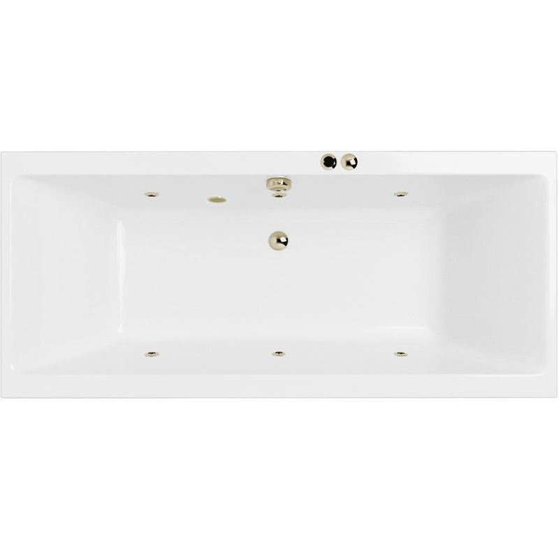 Ванна гидромассажная Excellent Pryzmat Slim SOFT WAEX.PRY18S.SOFT.BR 180x80 (белый глянцевый, бронза), каркас, слив-перелив