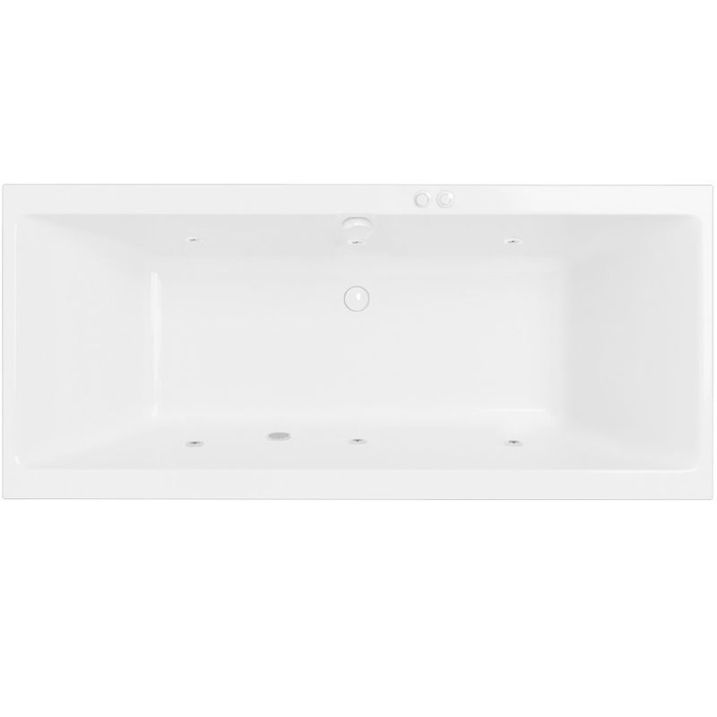 Ванна гидромассажная Excellent Pryzmat Slim SOFT WAEX.PRY18S.SOFT.WH 180x80 (белый глянцевый), каркас, слив-перелив