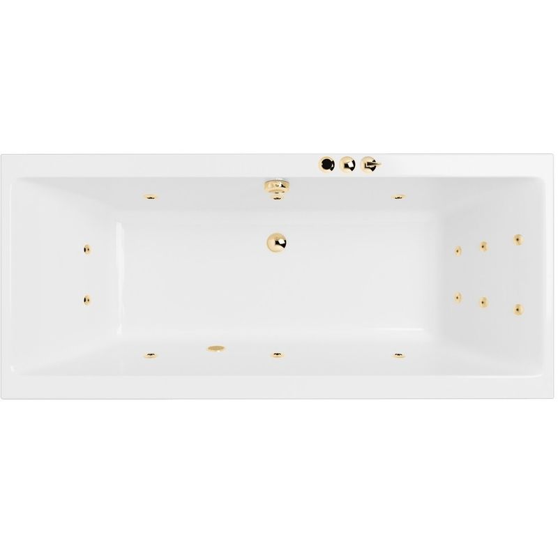 Ванна гидромассажная Excellent Pryzmat SMART WAEX.PRY19.SMART.GL 190x90 (белый глянцевый, золотой), каркас, слив-перелив