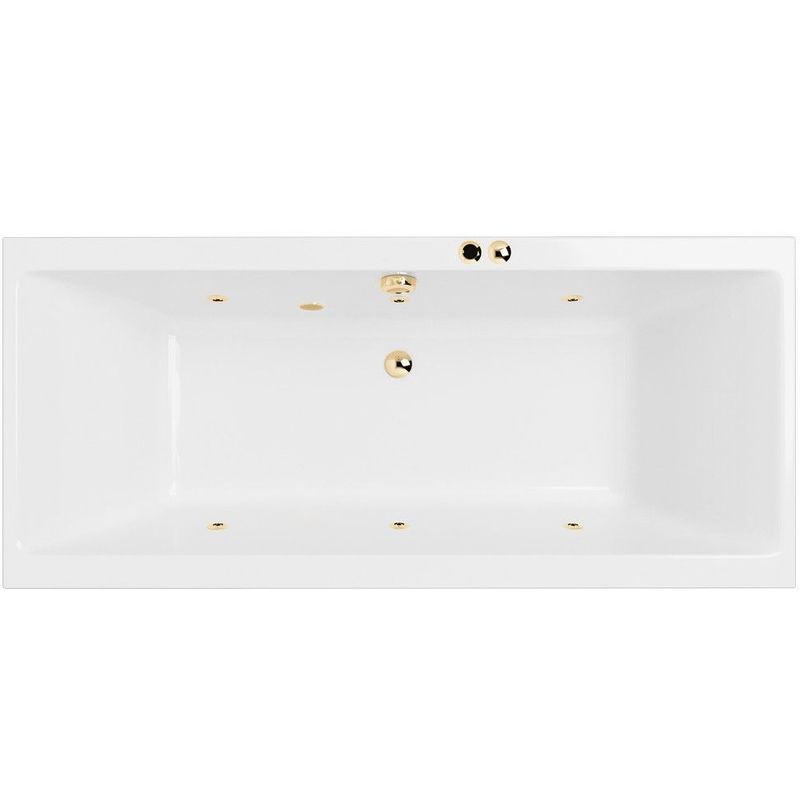 Ванна гидромассажная Excellent Pryzmat SOFT WAEX.PRY16.SOFT.GL 160x75 (белый глянцевый, золотой), каркас, слив-перелив