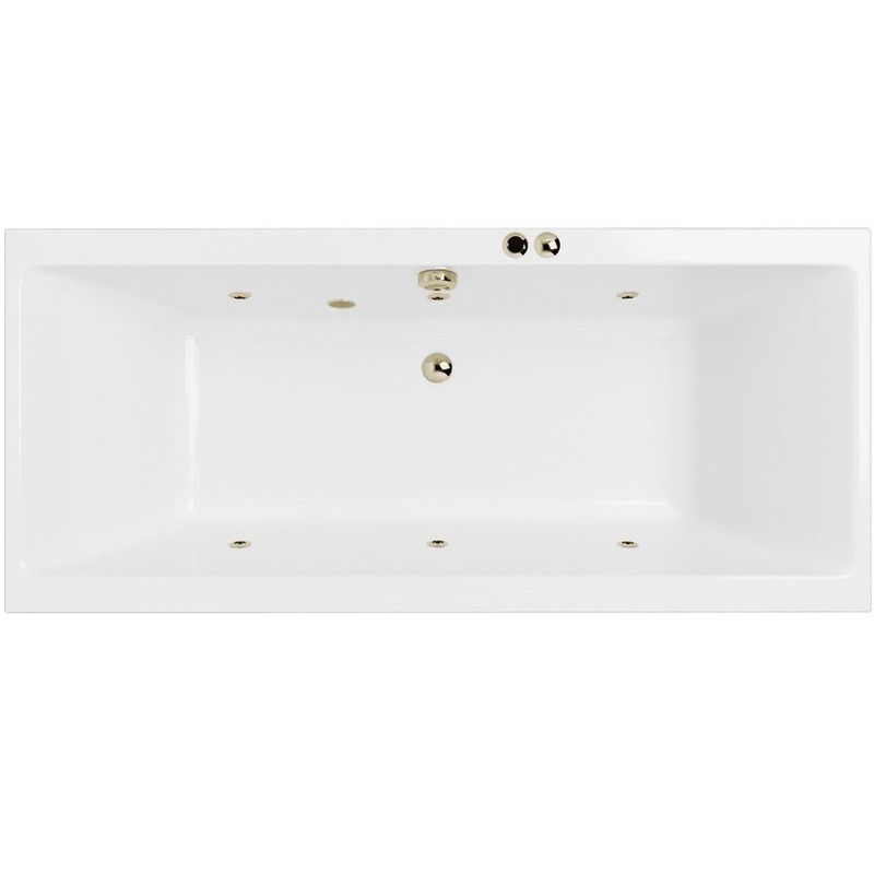 Ванна гидромассажная Excellent Pryzmat SOFT WAEX.PRY17.SOFT.BR 170x75 (белый глянцевый, бронза), каркас, слив-перелив