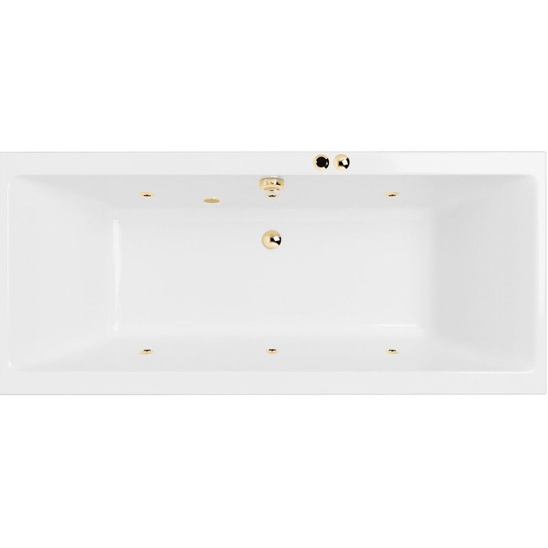 Ванна гидромассажная Excellent Pryzmat SOFT WAEX.PRY17.SOFT.GL 170x75 (белый глянцевый, золотой), каркас, слив-перелив