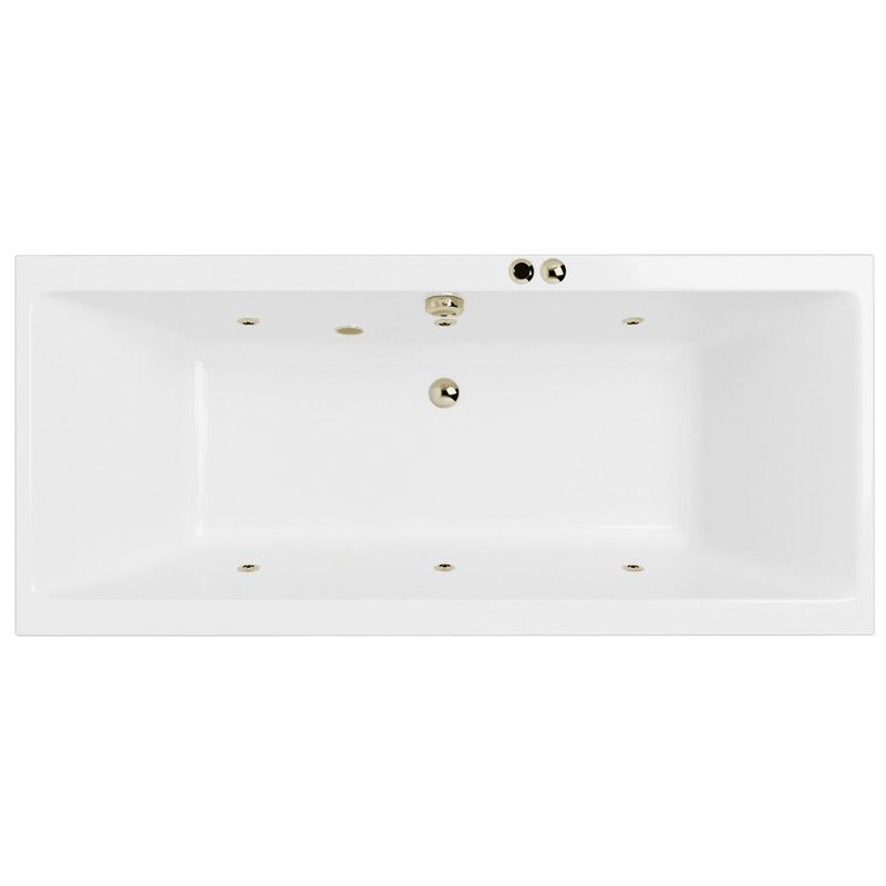 Ванна гидромассажная Excellent Pryzmat SOFT WAEX.PRY18.SOFT.BR 180x80 (белый глянцевый, бронза), каркас, слив-перелив