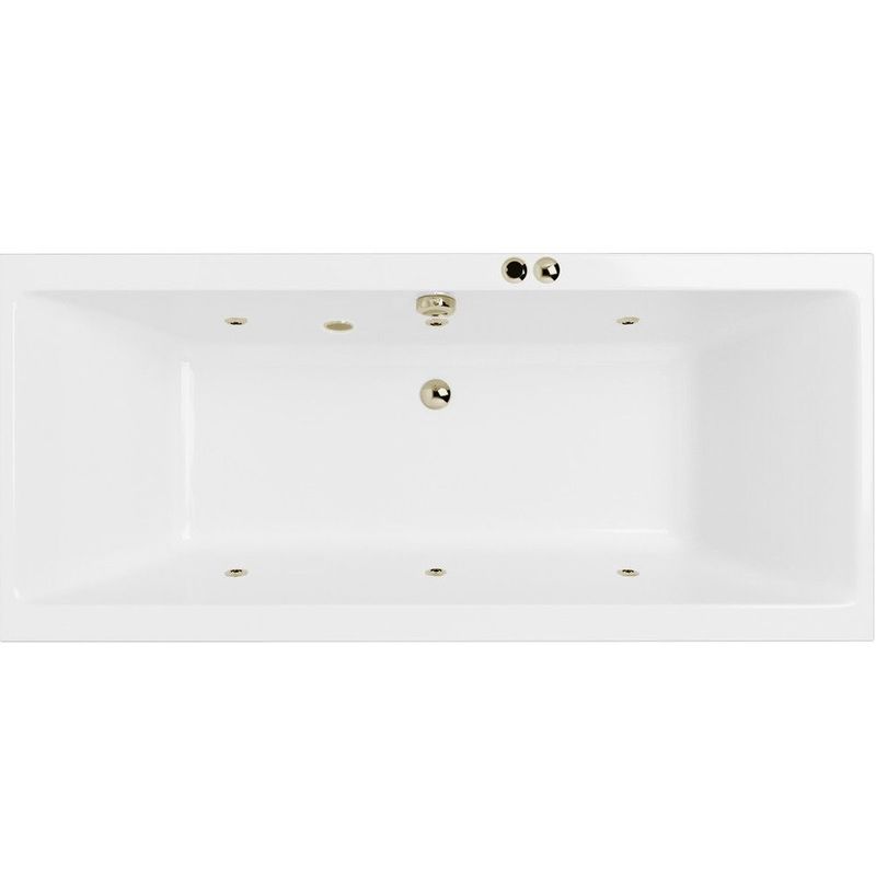 Ванна гидромассажная Excellent Pryzmat SOFT WAEX.PRY20.SOFT.BR 200x90 (белый глянцевый, бронза), каркас, слив-перелив