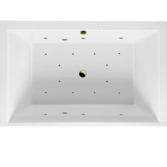 Ванна гидромассажная пристенная Excellent Crown Lux RELAX WAEX.CRO19.RELAX.BR 190x120 (бронза, белый), каркас, слив-перелив