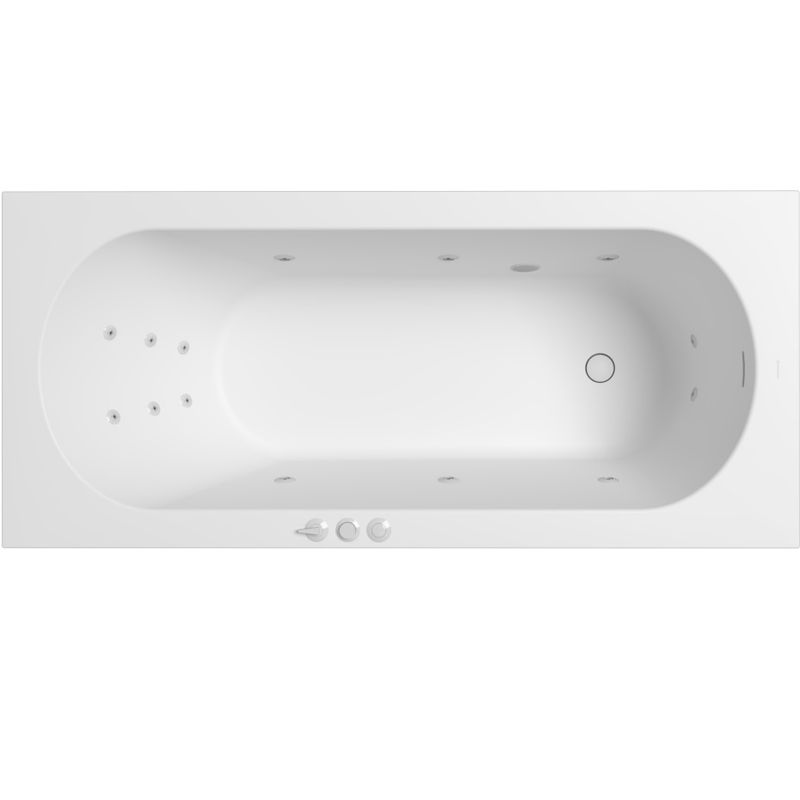Ванна гидромассажная пристенная Whitecross Gin SMART 0217.170075.200.SMART.WH 170x75 (белый), иск. камень