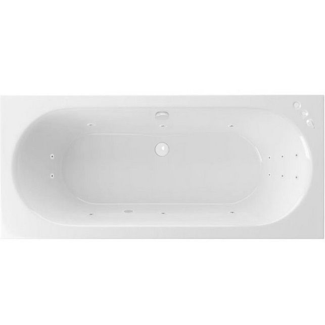 Ванна гидромассажная встраиваемая Excellent Oceana Slim SMART WAEX.OCE18S.SMART.WH 180x80 (белая глянцевая), каркас, слив-перелив