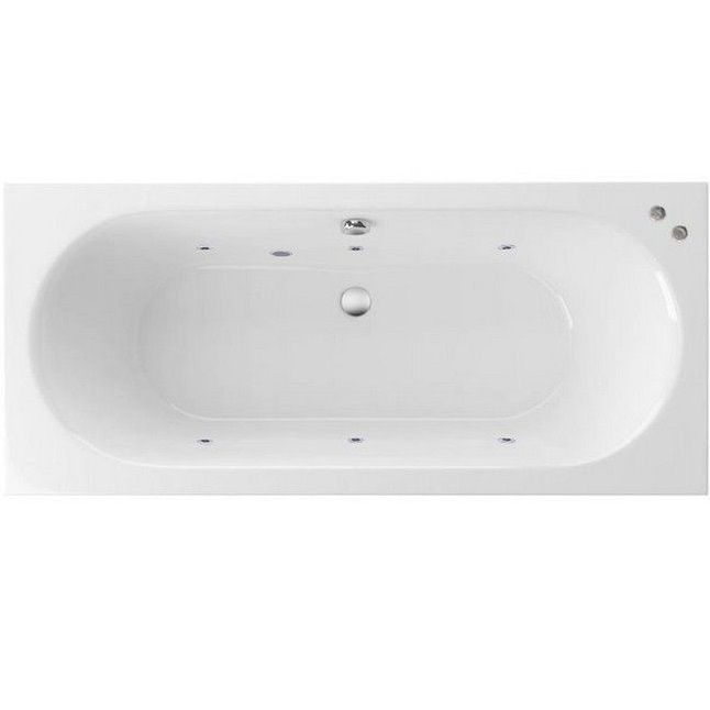 Ванна гидромассажная встраиваемая Excellent Oceana Slim SOFT WAEX.OCE18S.SOFT.CR 180x80 (белая глянцевая, хром), каркас, слив-перелив