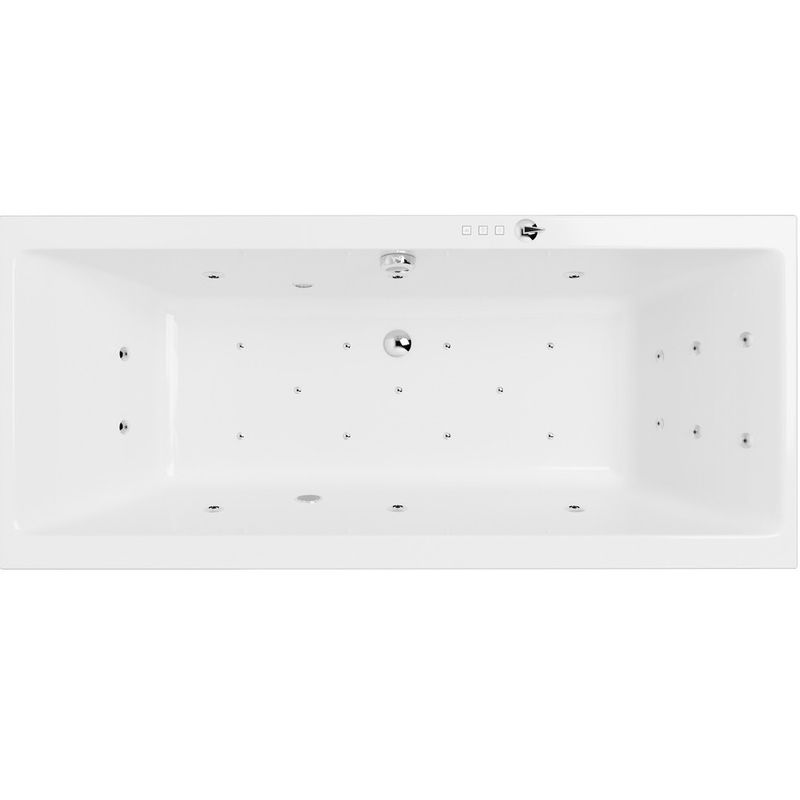 Ванна гидромассажная встраиваемая Excellent Pryzmat Slim ULTRA WAEX.PRY16S.ULTRA.CR 160x75 (белый глянцевый, хром), каркас, слив-перелив
