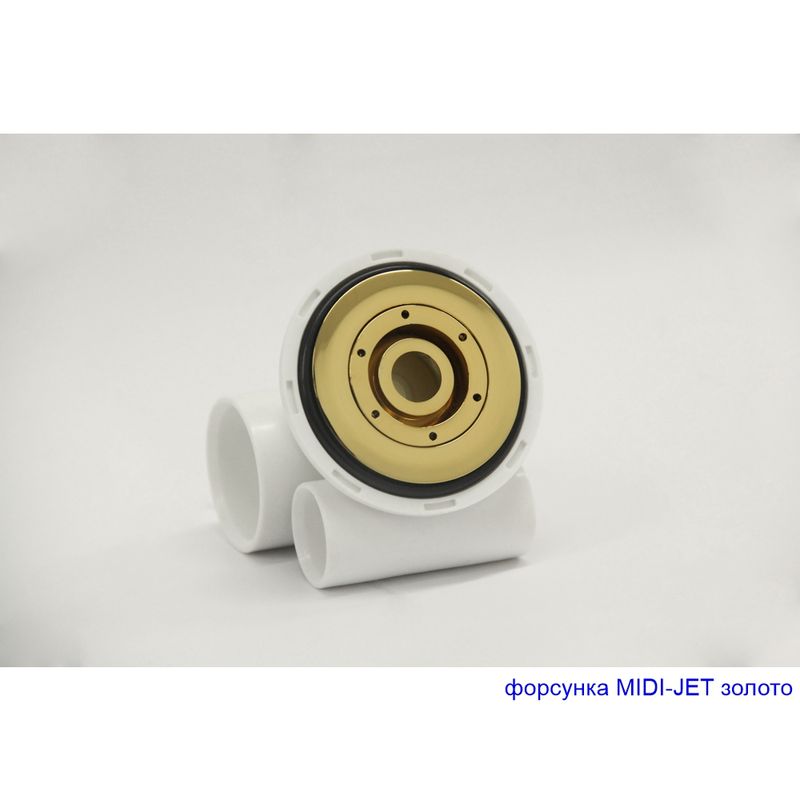 Ванна гидромассажная встраиваемая Excellent Pryzmat Slim ULTRA WAEX.PRY17S.ULTRA.GL 170x75 (белый глянцевый, золотой), каркас, слив-перелив