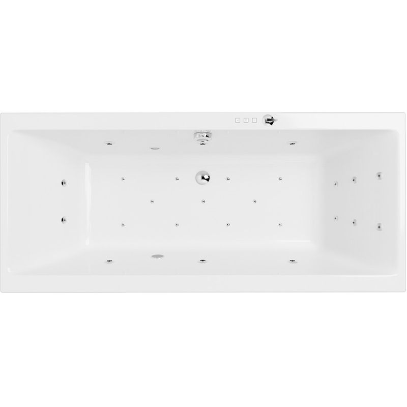 Ванна гидромассажная встраиваемая Excellent Pryzmat Slim ULTRA WAEX.PRY17S.ULTRA.CR 170x75 (белый глянцевый, хром), каркас, слив-перелив