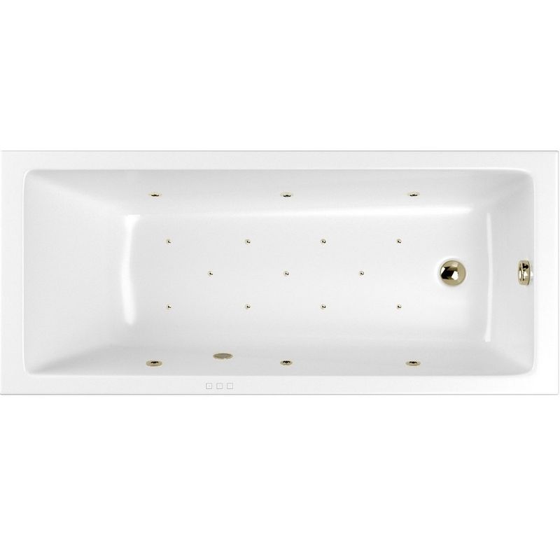 Ванна гидромассажная встраиваемая Whitecross Wave Slim RELAX 0111.160070.100.RELAX.BR 160x70 (бронза, белый), каркас, слив-перелив