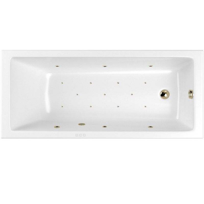 Ванна гидромассажная встраиваемая Whitecross Wave Slim RELAX 0111.160080.100.RELAX.BR 160x80 (бронза, белый), каркас, слив-перелив
