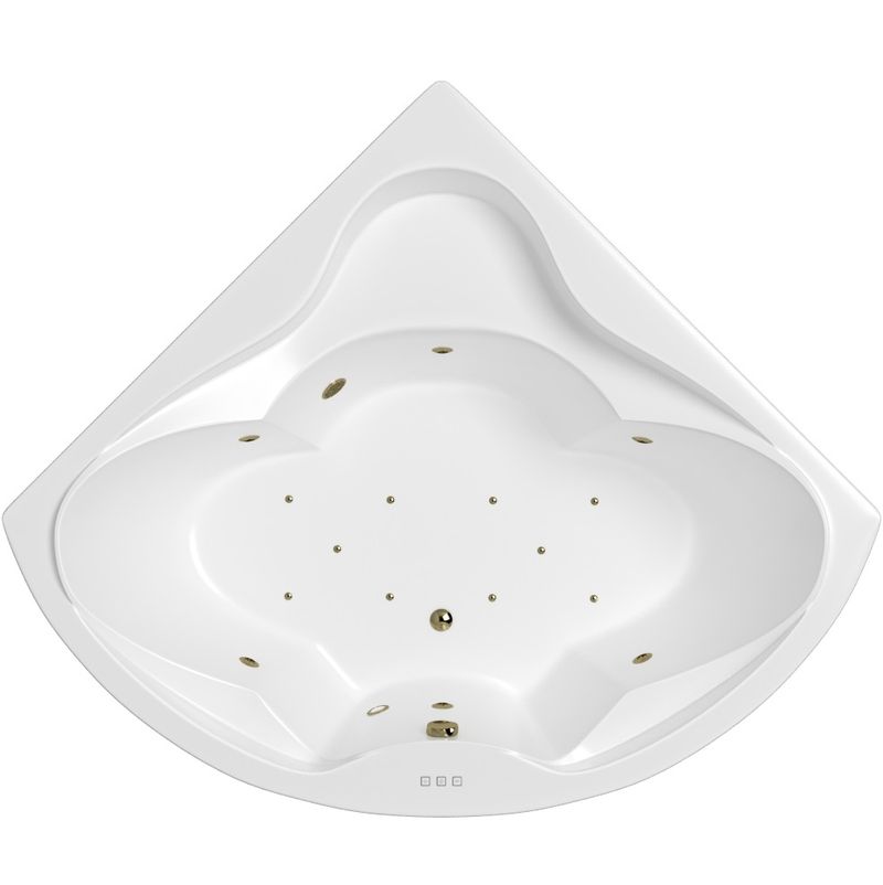 Ванна гидромассажная Whitecross Konsul RELAX 0110.150150.100.RELAX.BR 150x150 (белый глянцевый, бронза), каркас, слив-перелив