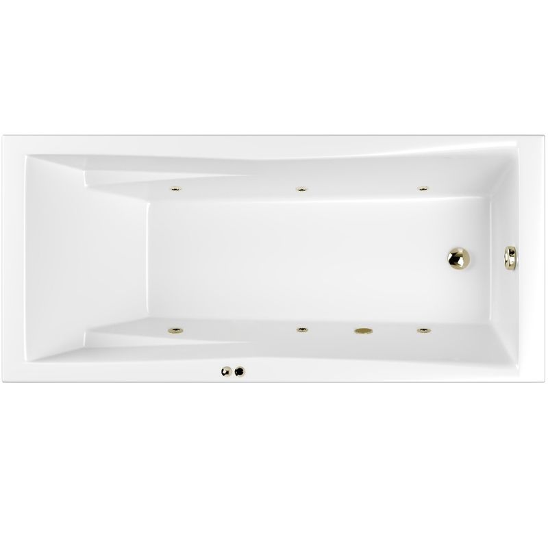 Ванна гидромассажная Whitecross Palace SOFT 0104.170075.100.SOFT.BR 170x75 (белый глянцевый, бронза), каркас, слив-перелив