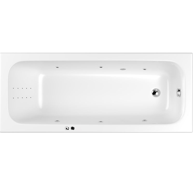 Ванна гидромассажная Whitecross Vibe LINE NANO 0105.170070.100.LINENANO.CR 170x70 (белый глянцевый, хром), каркас, слив-перелив