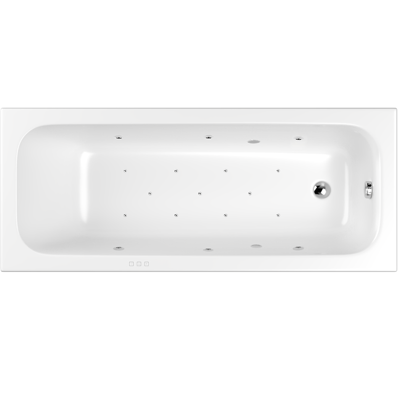 Ванна гидромассажная Whitecross Vibe RELAX 0105.180075.100.RELAX.CR 180x75 (хром, белый), каркас, слив-перелив