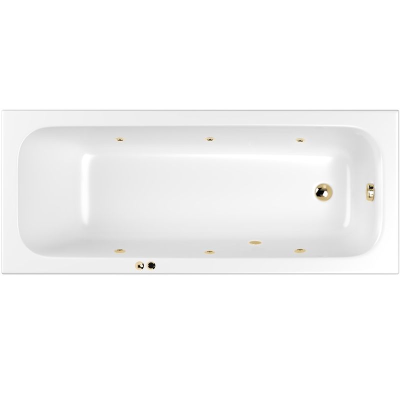 Ванна гидромассажная Whitecross Vibe SOFT 0105.170070.100.SOFT.BR 170x70 (белый глянцевый, бронза), каркас, слив-перелив