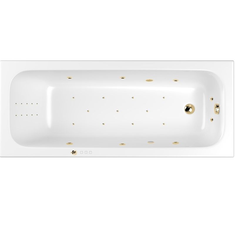 Ванна гидромассажная Whitecross Vibe ULTRA NANO 0105.170070.100.ULTRANANO.GL 170x70 (белый глянцевый, золотой), каркас, слив-перелив