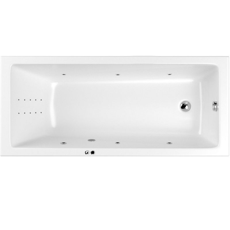 Ванна гидромассажная Whitecross Wave LINE NANO 0101.150070.100.LINENANO.CR 150x70 (хром, белый), каркас, слив-перелив